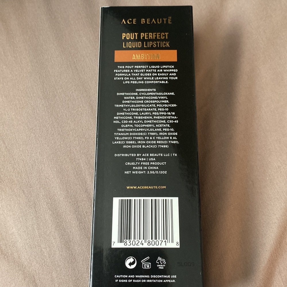 5 for $25/Ace Beaute Pout Perfect Liquid Lipstick - Picture 5 of 5